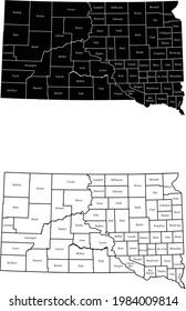 vector map of the South Dakota