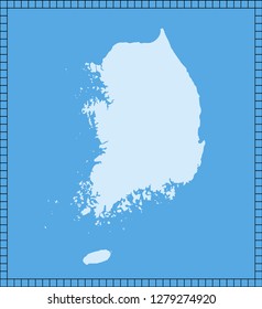 vector map of South Korea