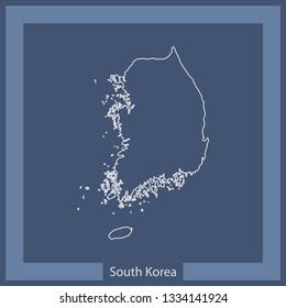 vector map of South Korea