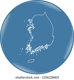 vector map of South Korea