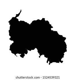 Vector map South Ossetia. Isolated vector Illustration. Black on White background. EPS 10 Illustration.
