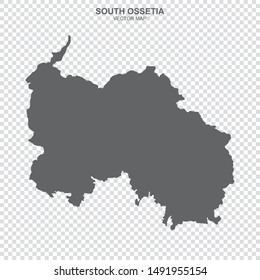 vector map of South Ossetia on transparent background