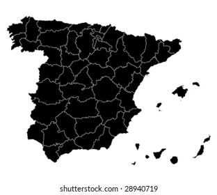 vector map of spain