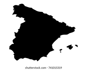 Vector map of Spain