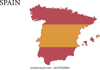 vector map of Spain. Political map of Spain Vector