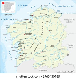 vector map of the Spanish autonomous communities of galicia