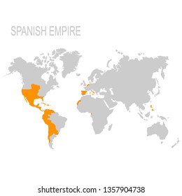 vector map of the Spanish Empire