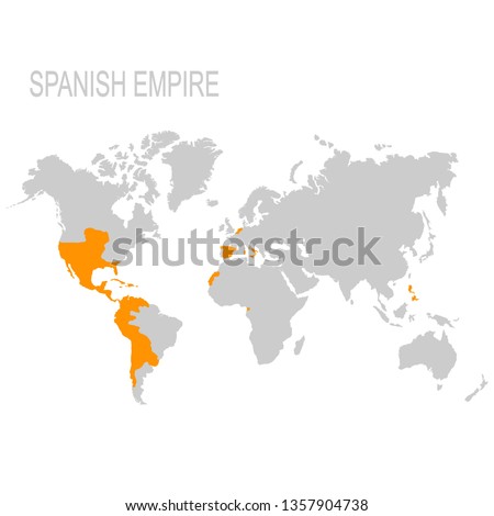 vector map of the Spanish Empire