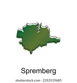 vector map of Spremberg modern outline, High detailed vector illustration vector Design Template, suitable for your company