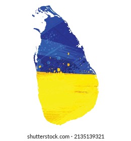 Mapa de vectores en Sri Lanka. Ilustración vectorial aislada. Negro sobre fondo blanco. Ilustración EPS 10.