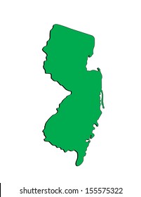 Vector Map Of The State Of New Jersey; Illustrator 8