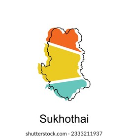 vector map of Sukhothai modern outline, High detailed vector illustration vector Design Template, suitable for your company