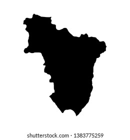 Vector map Sukhum. Isolated vector Illustration. Black on White background. EPS 10 Illustration.
