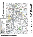 Vector map with summits, rivers, railroads, streets, lakes, parks, airports, stadiums, correctional facilities, military installations and federal lands by zip code 14225 with labels and clean layers.