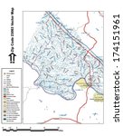 Vector map with summits, rivers, railroads, streets, lakes, parks, airports, stadiums, correctional facilities, military installations and federal lands by zip code 23063 with labels and clean layers.