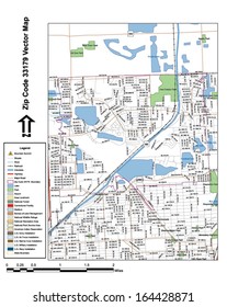 Vector map with summits, rivers, railroads, streets, lakes, parks, airports, stadiums, correctional facilities, military installations and federal lands by zip code 33179 with labels and clean layers.