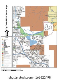 Vector map with summits, rivers, railroads, streets, lakes, parks, airports, stadiums, correctional facilities, military installations and federal lands by zip code 89011 with labels and clean layers.