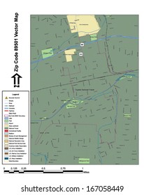 Vector map with summits, rivers, railroads, streets, lakes, parks, airports, stadiums, correctional facilities, military installations and federal lands by zip code 89501 with labels and clean layers.