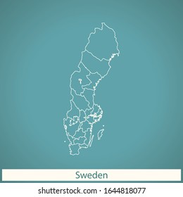 vector map of the Sweden