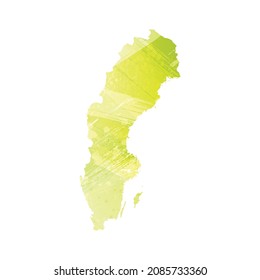 Mapa vectorial de Suecia. Ilustración vectorial aislada. Negro sobre fondo blanco. Ilustración EPS 10.