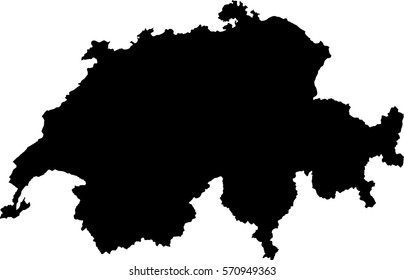 Vector map of Switzerland - Illustration