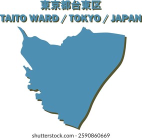 Vector Map of TAITO WARD , TOKYO , JAPAN