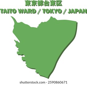 Vector Map of TAITO WARD , TOKYO , JAPAN