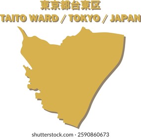 Vector Map of TAITO WARD , TOKYO , JAPAN