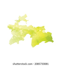 Vector map Tajikistan. Isolated vector Illustration. Black on White background. EPS 10 Illustration.