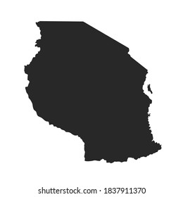 Vector Map of Tanzania Isolated