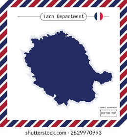 Vector map of Tarn Department featuring Albi, its UNESCO-listed Episcopal City and historic heritage. Ideal for tourism, travel guides, geography, education and regional publications.