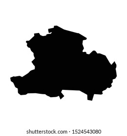 Vector map Tbilisi. Isolated vector Illustration. Black on White background. EPS 10 Illustration.