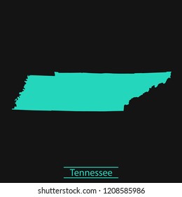 vector map of Tennessee