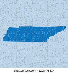 vector map of Tennessee