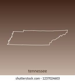 vector map of Tennessee