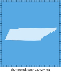 vector map of Tennessee