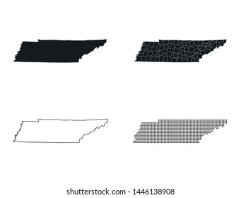 vector map of the Tennessee