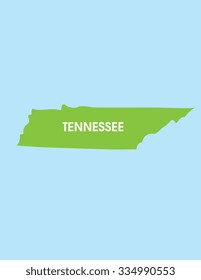 Vector Map of Tennessee USA