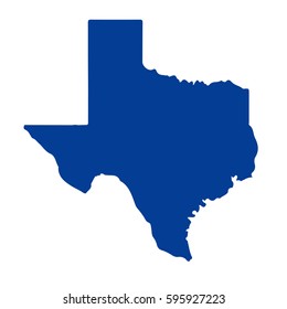 vector map - texas on white background