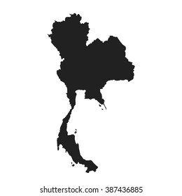 vector map of thailand