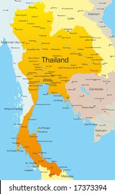 Vector Map Of Thailand Country