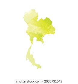 Vector map Thailand. Isolated vector Illustration. Black on White background. EPS 10 Illustration.