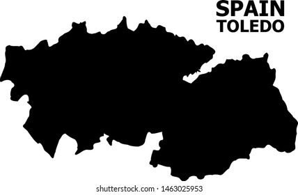Vector Map of Toledo Province with caption. Map of Toledo Province is isolated on a white background. Simple flat geographic map.