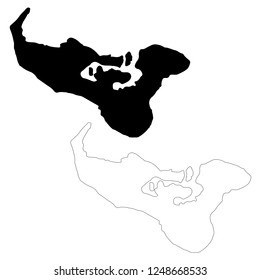 Vector map Tonga. Isolated vector Illustration. Outline and vector. Black on White background. EPS 10 Illustration.