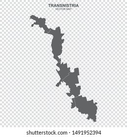 vector map of Transnistria on transparent background