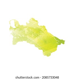 Vector map Turkmenistan. Isolated vector Illustration. Black on White background. EPS 10 Illustration.