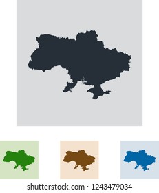 vector map of Ukraine