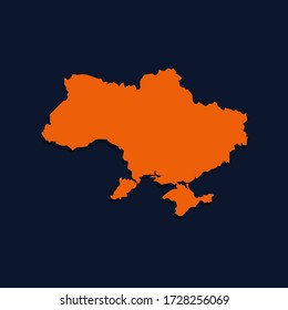 vector map of Ukraine. Isolated vector illustration