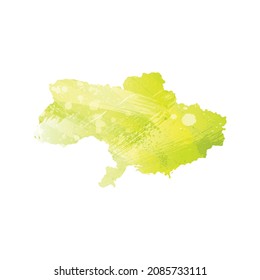 Vector map Ukraine. Isolated vector Illustration. Black on White background. EPS 10 Illustration.