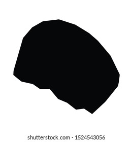 Vector map Ulaanbaatar. Isolated vector Illustration. Black on White background. EPS 10 Illustration.